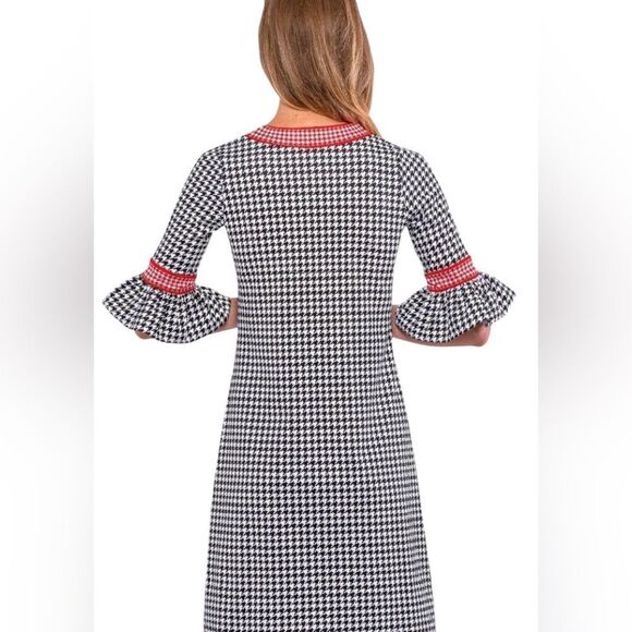 GRETCHEN SCOTT SHAKE YOUR TUSHY DRESS HOUNDSTOOTH BLACK/RED - XXL (no size) - Picture 2 of 8